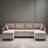112" U-shaped Pull-Out Sleeper Sectional Sofa Bed with Storage-1641638202