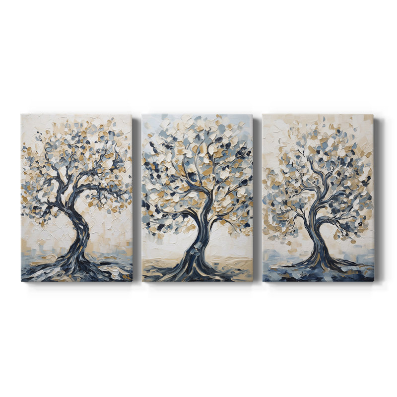 LANDSCAPES Series CCX - Toile tendue avec châssis sur mesure - 3 pièces, H 12 po x l 24 po