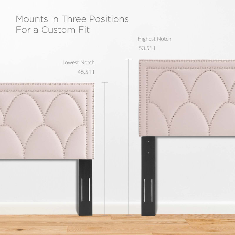 Modway Greta Performance Velvet Headboard, Pink, King