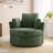42.1" Wide Slipcovered Swivel Barrel Chair-1954448382