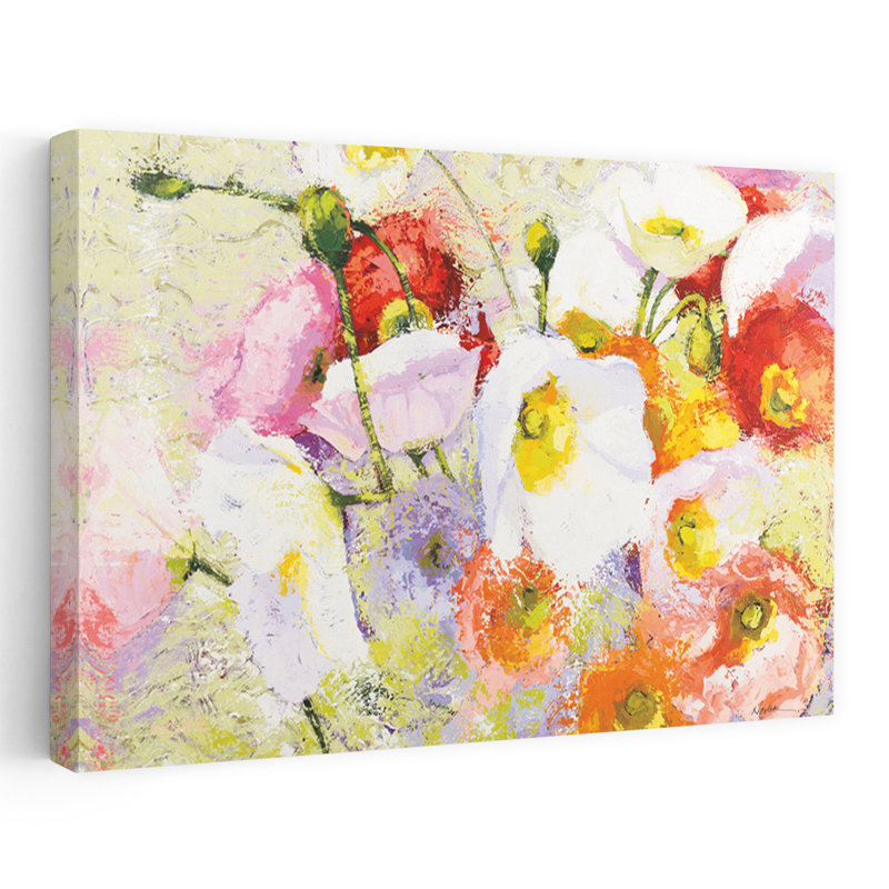 Essence contemporaine florale blanche, H 24 po x l 16 po