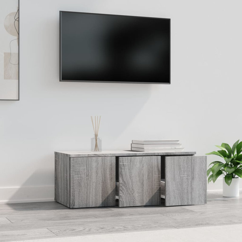 Andj TV Cabinet 80 x 34 x 30 cm Engineered Wood, Sonoma Grey