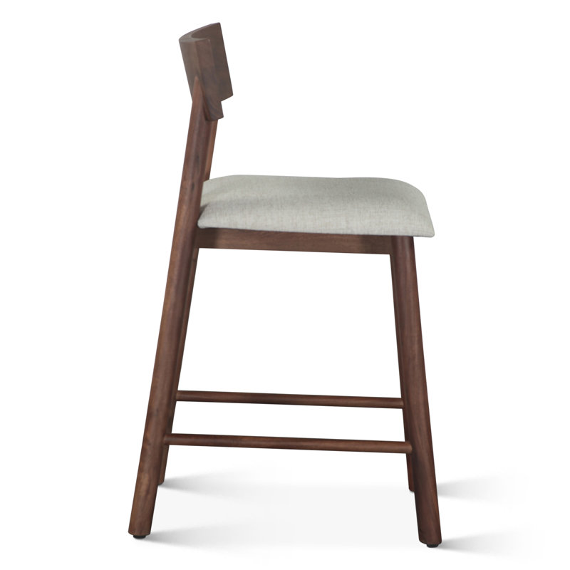 Hampton Upholstered Stool with Solid Wood Frame