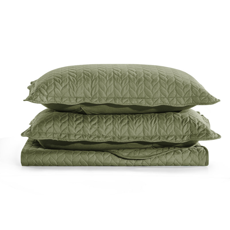 Lightweight King Bedspreads Set | Soft Microfiber | Hotel-Quality Finish, Green