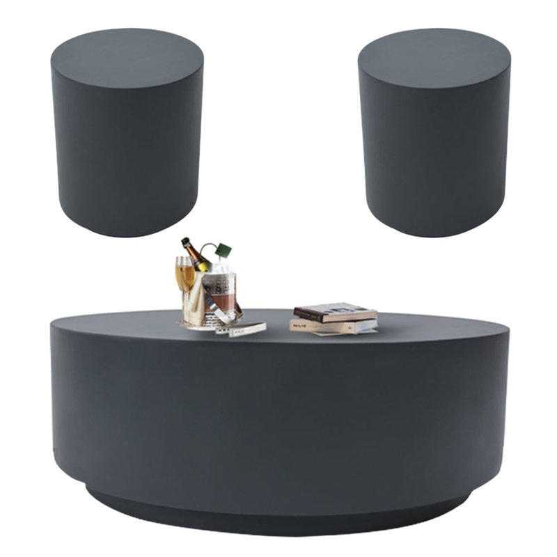 3 - Piece Living Room Table Set, Black