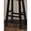 2 tabourets de salle à manger en bois massif 2 pièces, design traditionnel, siège contour, couleur noire, H 29 po pour la zone de vie principale de 2 pièces, noir, surface principale
