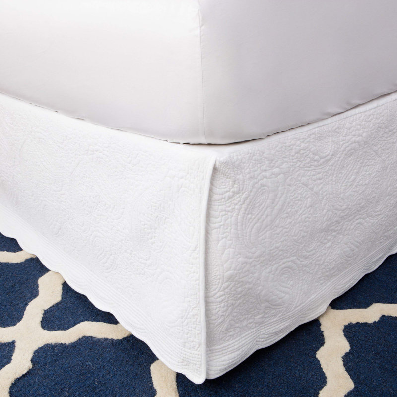 Tailored Bed Skirt, White, Queen