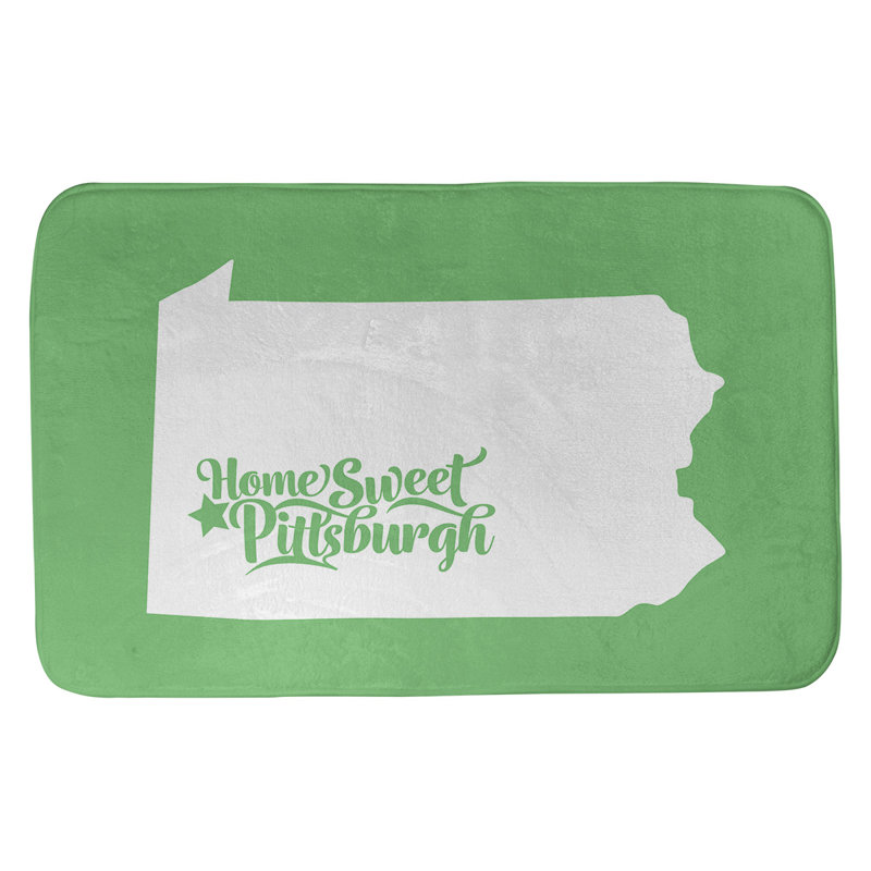 Tapis pour salle de bain pittsburgh pennsylvanie, l 21 po x L 34 po, Vert
