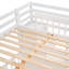 Lit superposé blanc avec bureau et rangement de tiroir bien pensé - offre un environnement de sommeil bien rangé au-dessus d'un lit simple pour un repos paisible
