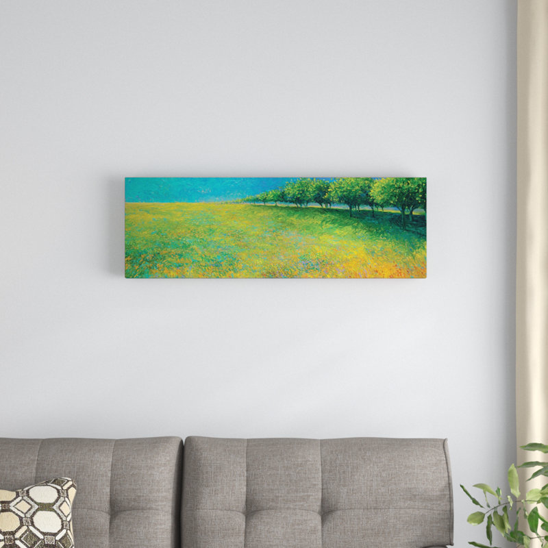 Reproduction d’art sur toile tendue, "iris scott-verge bord", H 12 po x l 36 po x P 1,5 po, Toile avec cadre noir