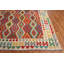 Tapis oriental géométrique multicolore Kilim 10 x 16