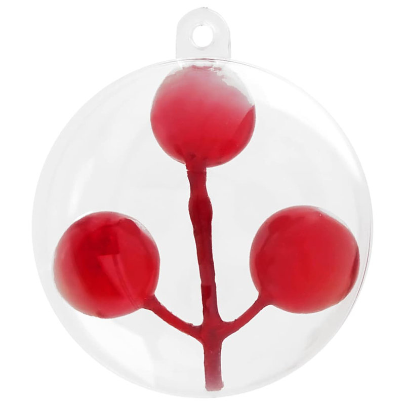 vidaXL Christmas Bauble Transparent, 10cm H x 10cm W x 10cm D
