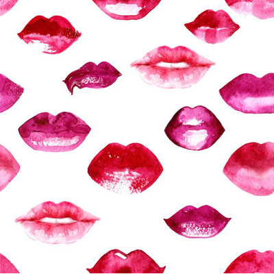 Watercolor Lips Peel & Stick Abstract Roll