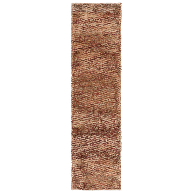 Ellman Hand Woven Jute/Wool Rug in Brown, Runner 2'3" x 8'