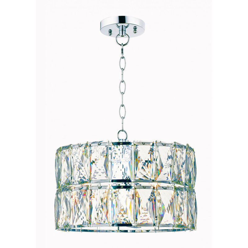 Isaacson 3 - Light Polished Chrome Drum Pendant