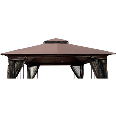 Rénovez votre patio! Toit de remplacement pour pavillon de jardin à double toit élégant et respirant pour une ombre et un confort accrus