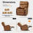 Yreka Power Recliner Lift Chair with Solid Wood Armrest, Massage, Heat and Adjustable Headrest, Faux Leather-1701416663