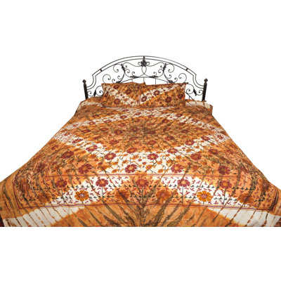 Pilkhuwa Rayon Floral Coverlet