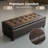 Tufted Storage Ottoman Bench, Synthetic Leather - Brown