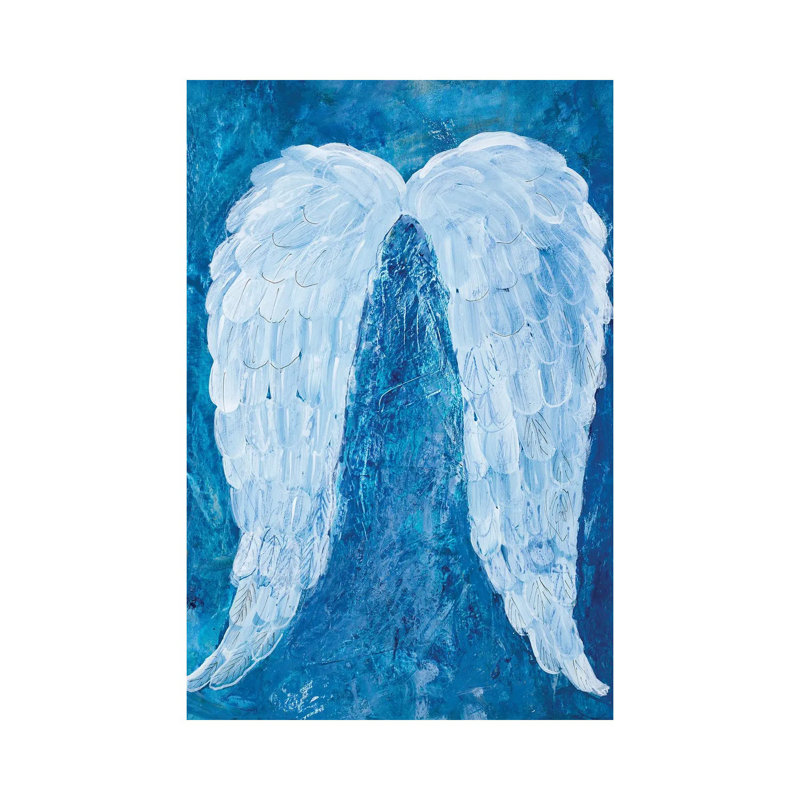 Angel Wings by Robin Maria - Painting on Canvas, 20.32 cm H x 30.48 cm W, Wrapped Canvas