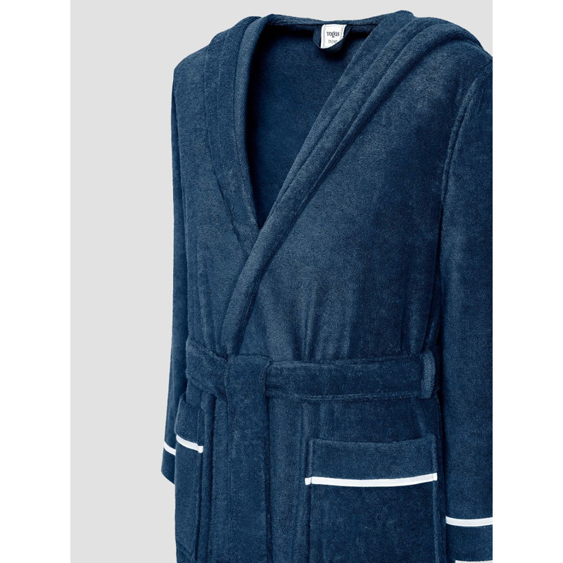 Cruise 100% Cotton Terry Cloth Ankle Bathrobe with Pockets and Hood for Kids, XS