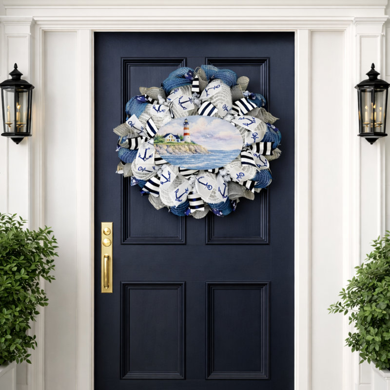 Coastal Lighthouse Wreath