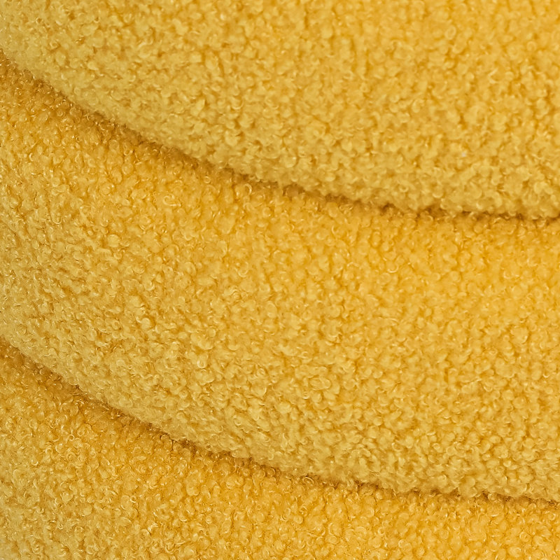 Repose-pieds rond 15,94 po Mithusa, 100% polyester jaune vif