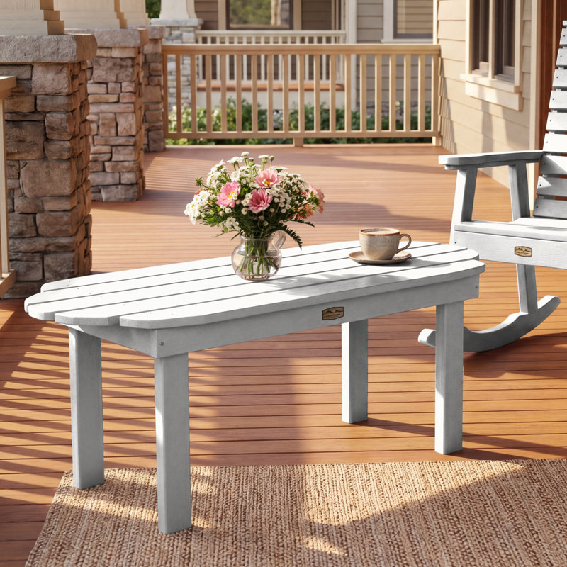 Table basse en plastique Kimber, Blanc