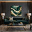 Abstrait art fluide sur toile bleue 3-1225187033