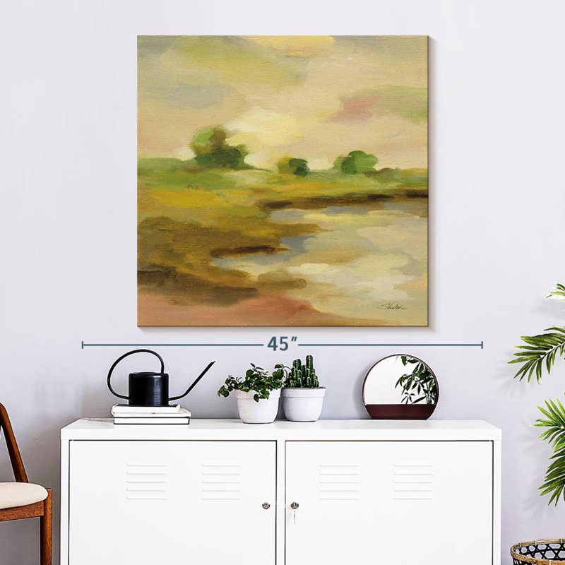 Avery Chartreuse Fields II, 33'' H x 33'' W