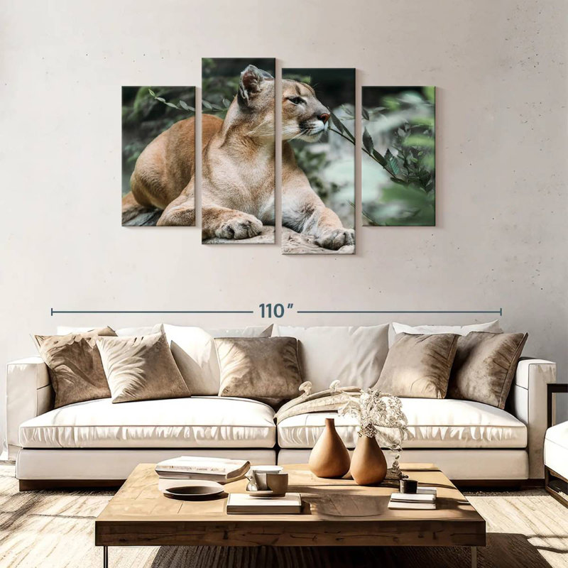 Brampt Forest Jaguar, 48" H x 75" W