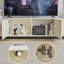 Meuble télé avec rangement en bois massif de style français-1267891886