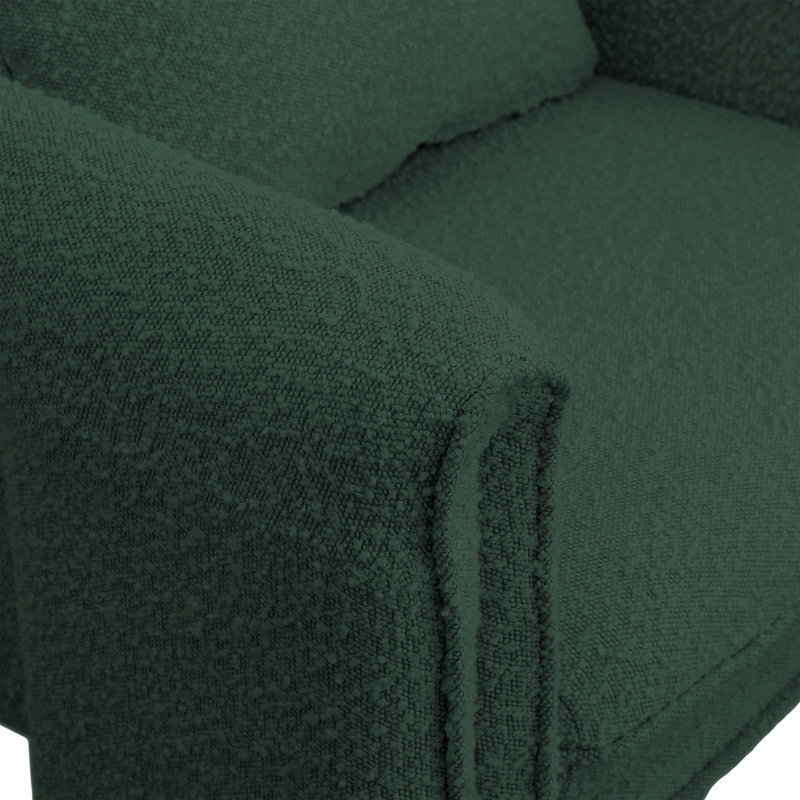 34,5 po de largeur, Tissu bouclé vert