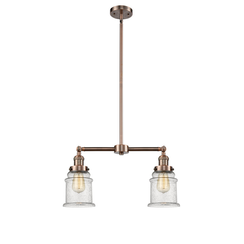 Galaviz 2 - Light Kitchen Island Pendant, No Bulb Included, Seedy, Antique Copper