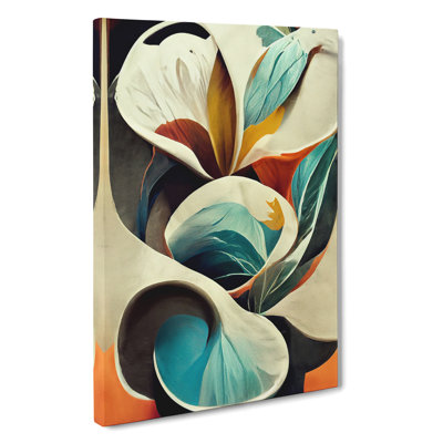 Stunning Abstract Flowers No.2 - Wrapped Canvas Painting