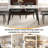 55.12" Modern Artificial Stone Straight Edge Black Metal Leg Dining Table-Can Accommodate 6 People(Dining Table Only)-191701226