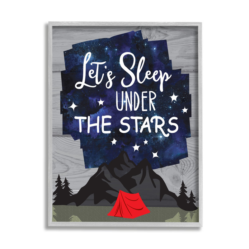 «Sleep Under the Stars Mountain», L 11 po x H 14 po, Estampe numérique Farmhouse