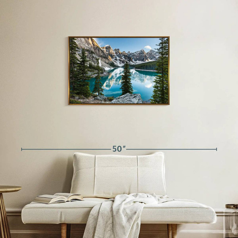 Moraine Lake Reflections, Cadre flottant doré, 31 po x 21 po