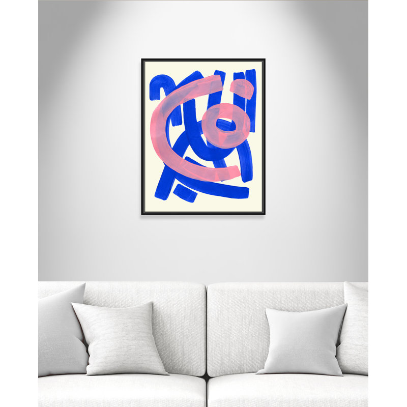 Impression Funky Beat par Haniff, Framed Canvas, L 23,5 po x H 29,5 po, Black Floater