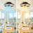 16" Modern Ceiling Fan with Dimmable LED Light-129703409