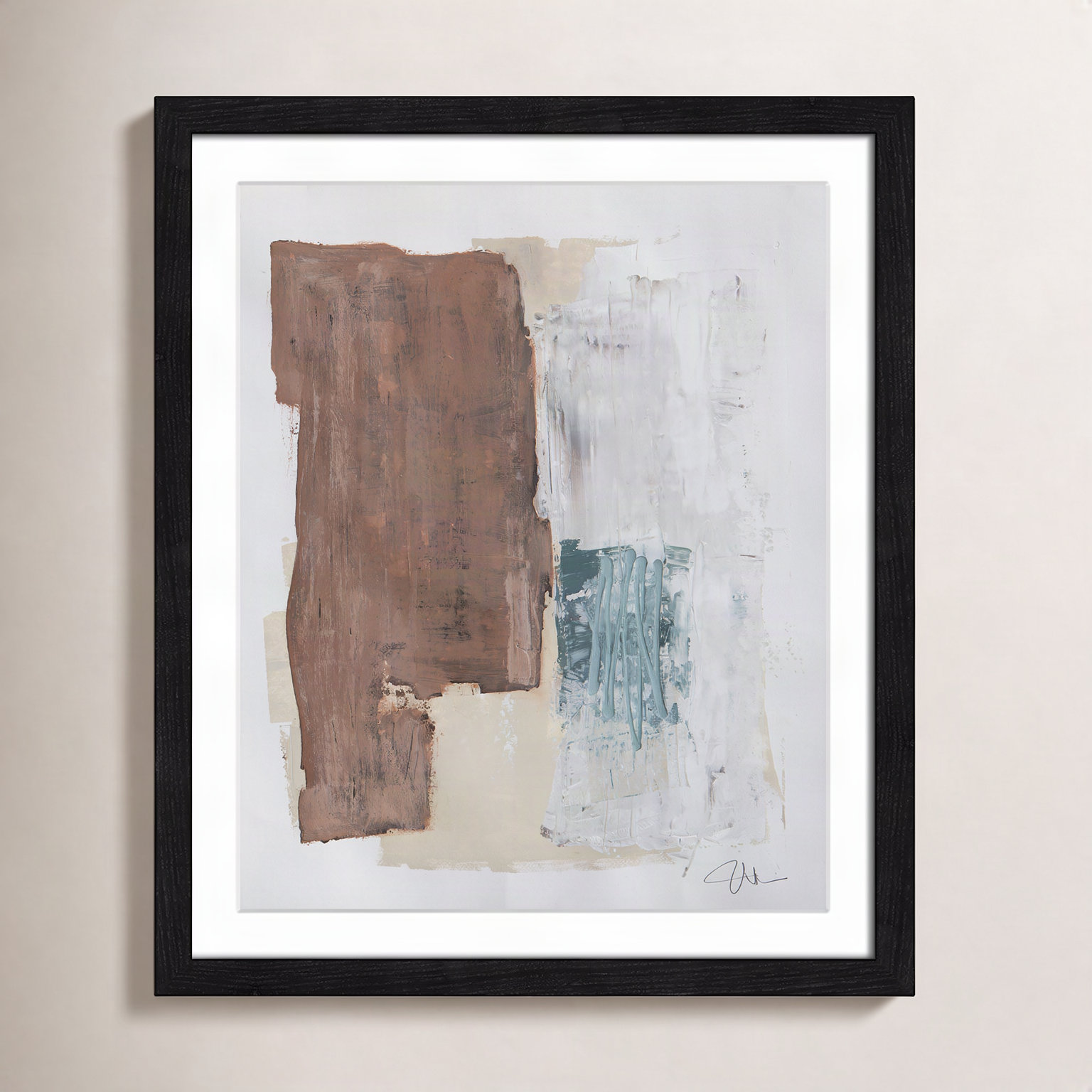 Rosena I Print, 19" H x 16" W x 0.75" D, Black Framed