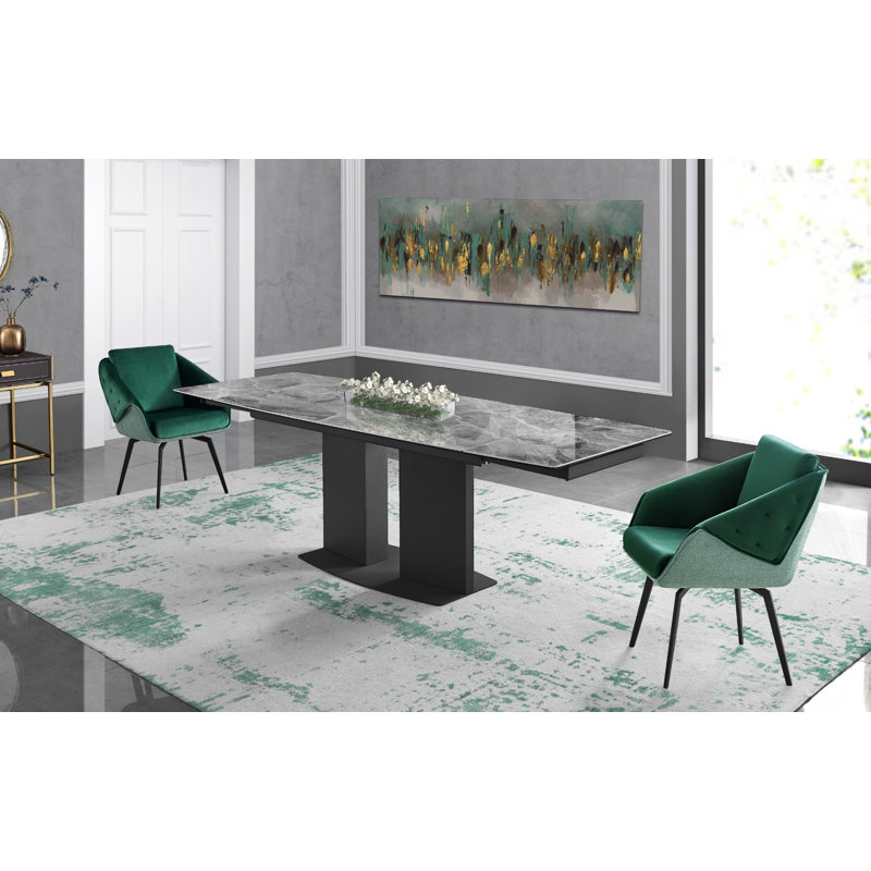 Scally Jess Dining Armchair, Black, Green