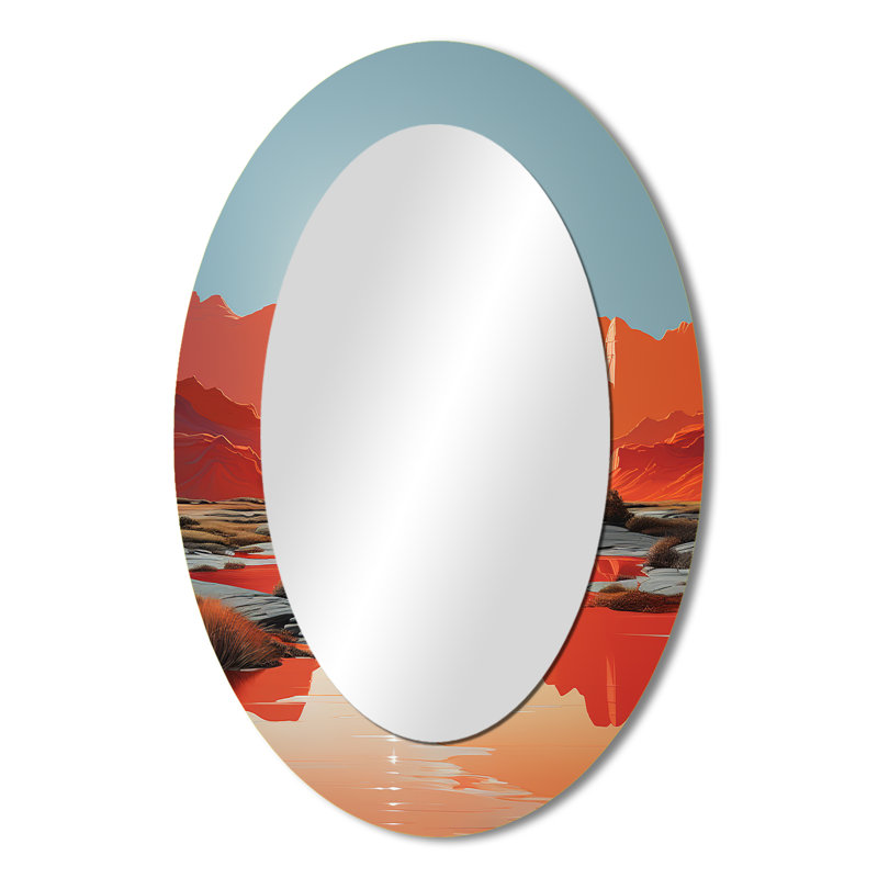 Miroir mural Bold Sunrise Horizon II - rose, 36 po x 24 po