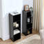Étagère de rangement multimédia à 8 niveaux, armoire de rangement compacte CD DVD avec tablettes réglables, bibliothèque haute étroite pour le bureau à domicile, bibliothèque multifonctionnelle à deux étages-1690081031