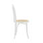 Chaise en rotin avec structure en bois massif, chaise d'appoint française pour la salle à manger / cuisine-1056654748
