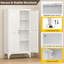 Armoire de rangement entièrement en acier 2 portes, grand garde-manger avec tablettes réglables, portes magnétiques pour la cuisine, la chambre à coucher et le bureau
