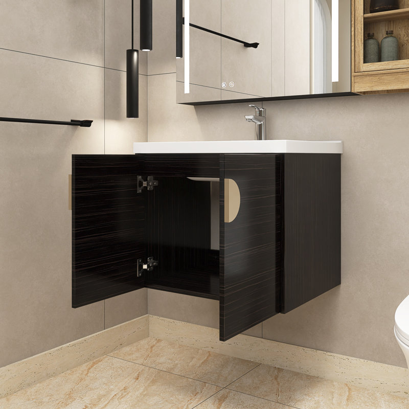 Ensemble de meuble-lavabo simple 24 po avec plateau en céramique Daegon