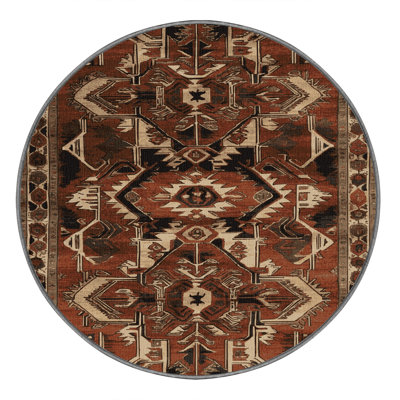 Machine Washable Persian Brown Area Rug