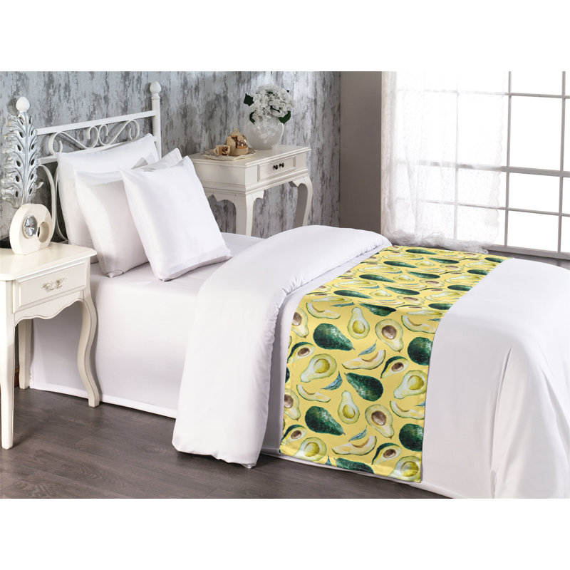 Foulard de lit Ambesonne Avocado, Lit simple