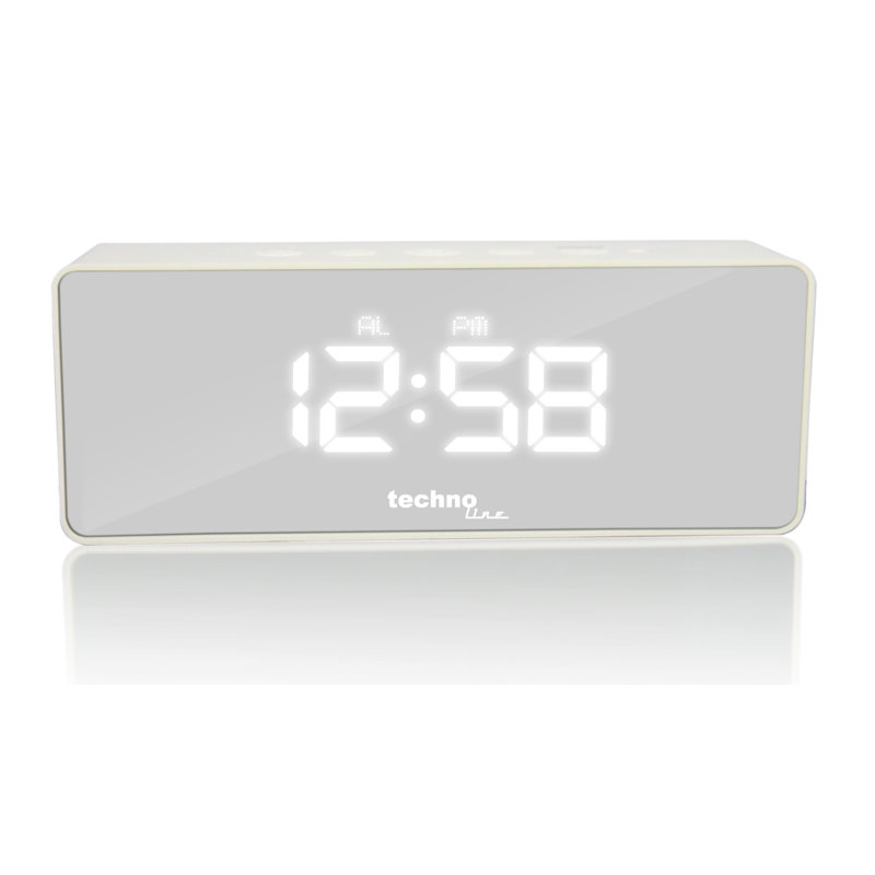 Modern & Contemporary Digital Quartz Movement / Crystal Alarm Tabletop Clock in